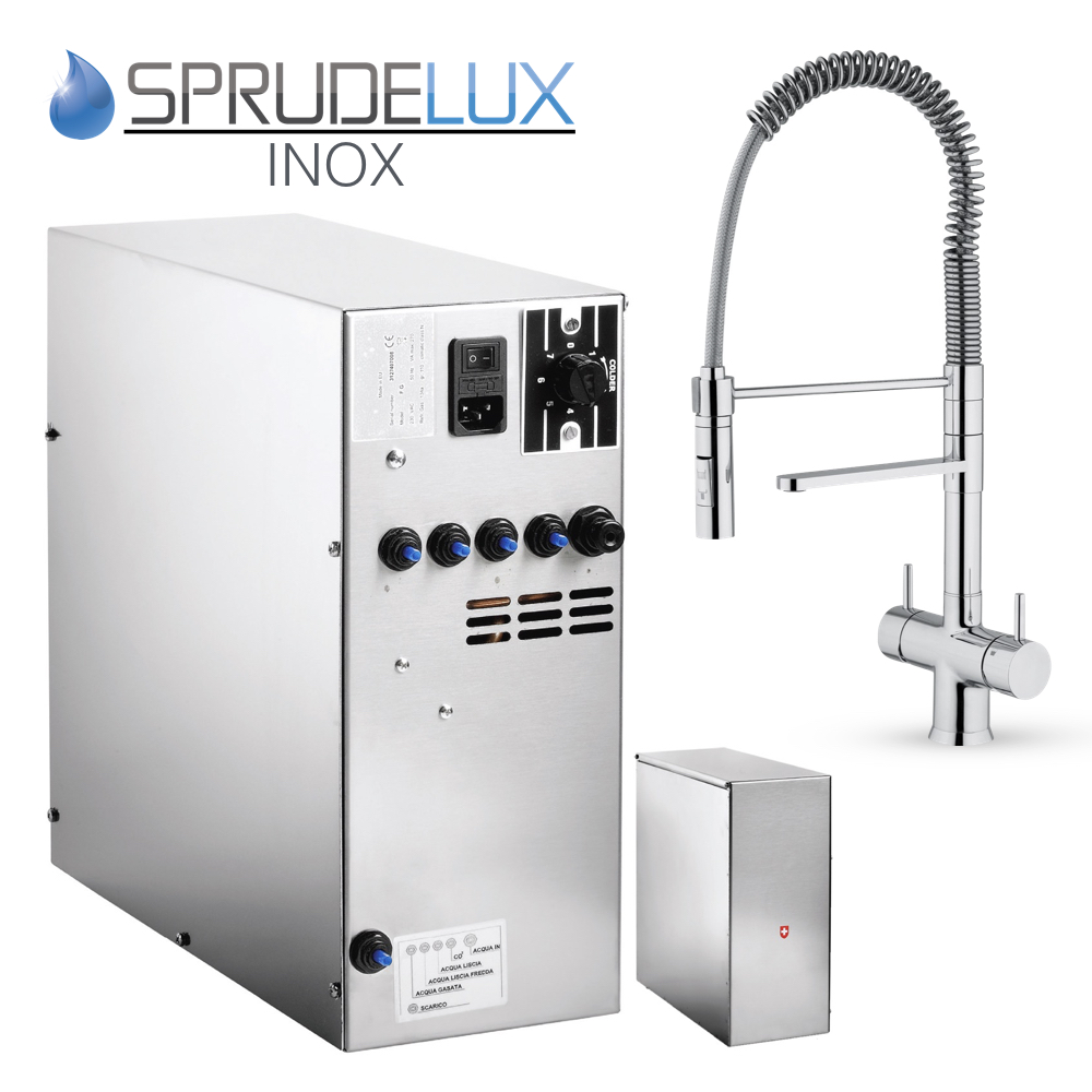 Система газирования воды SPRUDELUX INOX без фильтра. Включительно  5-позиционный смеситель LUXURY NEW!